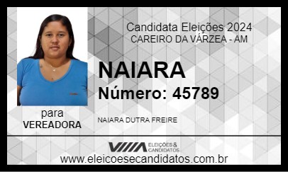 Candidato NAIARA 2024 - CAREIRO DA VÁRZEA - Eleições