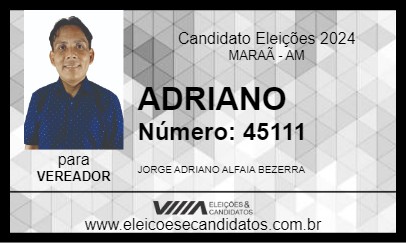 Candidato ADRIANO 2024 - MARAÃ - Eleições