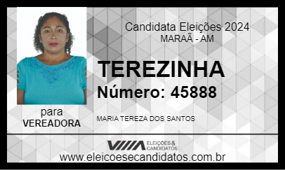 Candidato TEREZINHA 2024 - MARAÃ - Eleições