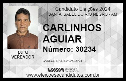 Candidato CARLINHOS AGUIAR 2024 - SANTA ISABEL DO RIO NEGRO - Eleições