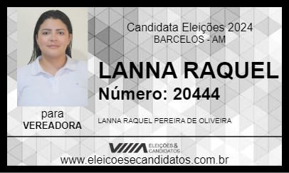 Candidato LANNA RAQUEL 2024 - BARCELOS - Eleições