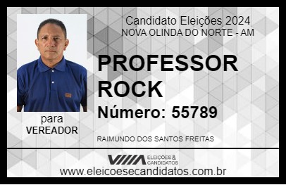 Candidato PROFESSOR ROCK 2024 - NOVA OLINDA DO NORTE - Eleições