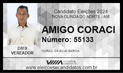 Candidato AMIGO CORACI 2024 - NOVA OLINDA DO NORTE - Eleições