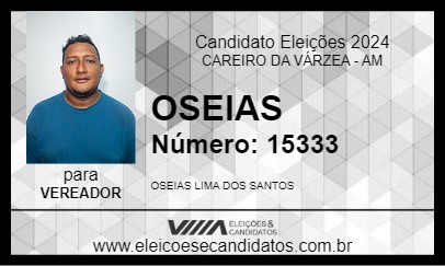 Candidato OSEIAS 2024 - CAREIRO DA VÁRZEA - Eleições