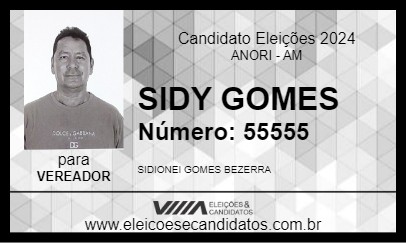 Candidato SIDY GOMES 2024 - ANORI - Eleições