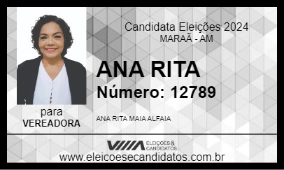 Candidato ANA RITA 2024 - MARAÃ - Eleições