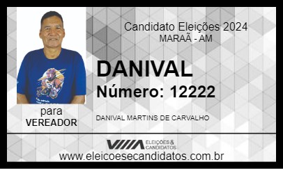 Candidato DANIVAL 2024 - MARAÃ - Eleições