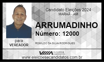 Candidato ARRUMADINHO 2024 - MARAÃ - Eleições