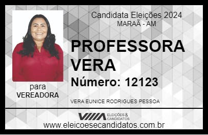 Candidato PROFESSORA VERA 2024 - MARAÃ - Eleições