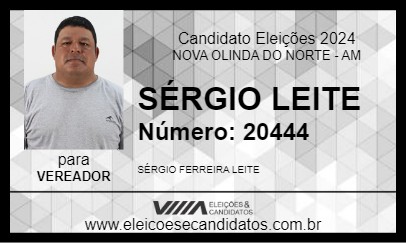 Candidato SÉRGIO LEITE 2024 - NOVA OLINDA DO NORTE - Eleições