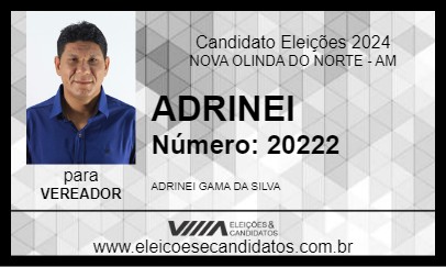 Candidato ADRINEI 2024 - NOVA OLINDA DO NORTE - Eleições