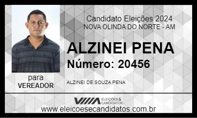 Candidato ALZINEI PENA 2024 - NOVA OLINDA DO NORTE - Eleições