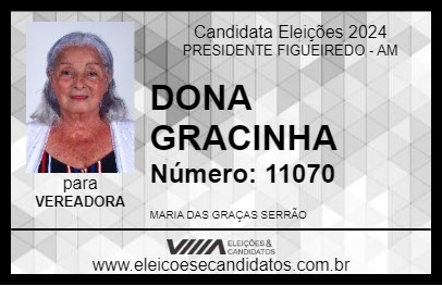 Candidato DONA GRACINHA 2024 - PRESIDENTE FIGUEIREDO - Eleições