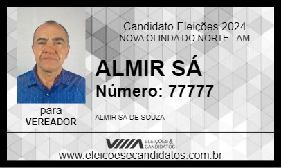 Candidato ALMIR SÁ 2024 - NOVA OLINDA DO NORTE - Eleições