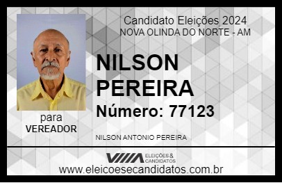 Candidato NILSON PEREIRA 2024 - NOVA OLINDA DO NORTE - Eleições