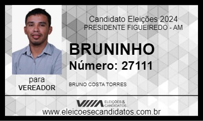 Candidato BRUNINHO 2024 - PRESIDENTE FIGUEIREDO - Eleições