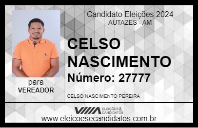 Candidato CELSO NASCIMENTO 2024 - AUTAZES - Eleições