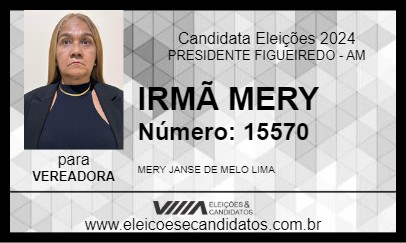 Candidato IRMÃ MERY 2024 - PRESIDENTE FIGUEIREDO - Eleições