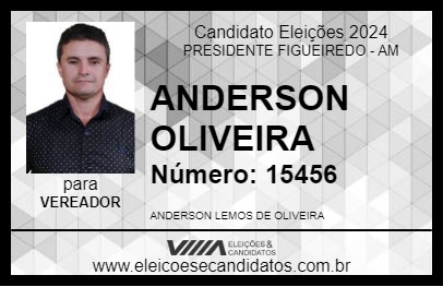 Candidato ANDERSON OLIVEIRA 2024 - PRESIDENTE FIGUEIREDO - Eleições