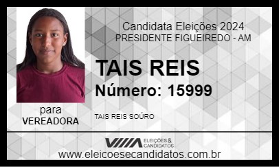 Candidato TAIS REIS 2024 - PRESIDENTE FIGUEIREDO - Eleições