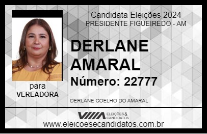 Candidato DERLANE AMARAL 2024 - PRESIDENTE FIGUEIREDO - Eleições