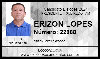 Candidato ERIZON LOPES 2024 - PRESIDENTE FIGUEIREDO - Eleições