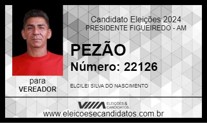 Candidato PEZÃO 2024 - PRESIDENTE FIGUEIREDO - Eleições