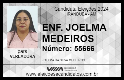 Candidato ENF. JOELMA MEDEIROS 2024 - IRANDUBA - Eleições