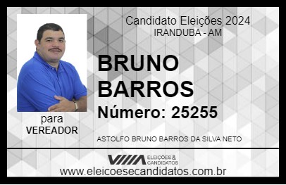 Candidato BRUNO BARROS 2024 - IRANDUBA - Eleições