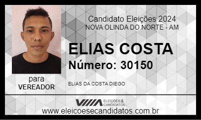 Candidato ELIAS COSTA 2024 - NOVA OLINDA DO NORTE - Eleições