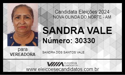 Candidato SANDRA VALE 2024 - NOVA OLINDA DO NORTE - Eleições