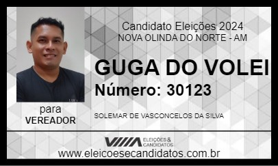 Candidato GUGA DO VOLEI 2024 - NOVA OLINDA DO NORTE - Eleições