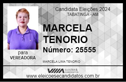 Candidato MARCELA TENORIO 2024 - TABATINGA - Eleições