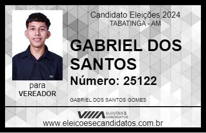 Candidato GABRIEL DOS SANTOS 2024 - TABATINGA - Eleições