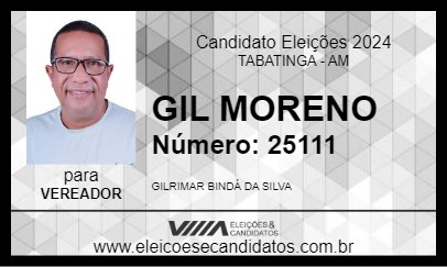 Candidato GIL MORENO 2024 - TABATINGA - Eleições