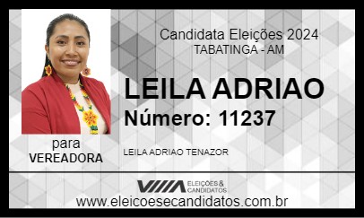 Candidato LEILA ADRIAO 2024 - TABATINGA - Eleições