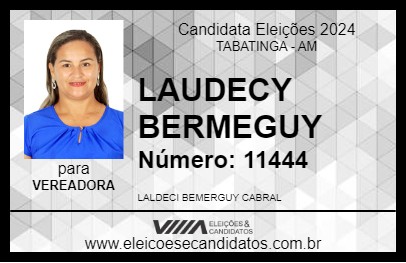 Candidato LAUDECY BERMEGUY 2024 - TABATINGA - Eleições