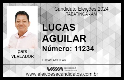 Candidato LUCAS AGUILAR 2024 - TABATINGA - Eleições