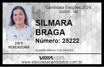 Candidato SILMARA BRAGA 2024 - UARINI - Eleições