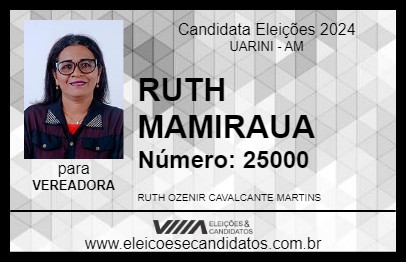 Candidato RUTH MAMIRAUA 2024 - UARINI - Eleições