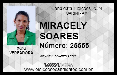 Candidato MIRACELY SOARES 2024 - UARINI - Eleições