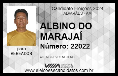 Candidato ALBINO DO MARAJAÍ 2024 - ALVARÃES - Eleições