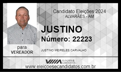 Candidato JUSTINO 2024 - ALVARÃES - Eleições