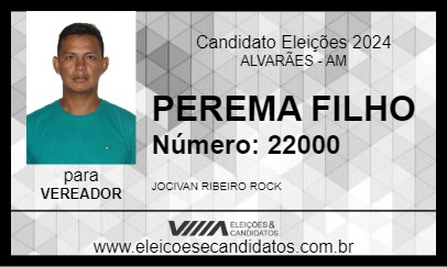 Candidato PEREMA FILHO 2024 - ALVARÃES - Eleições