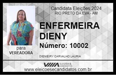 Candidato ENFERMEIRA DIENY 2024 - RIO PRETO DA EVA - Eleições