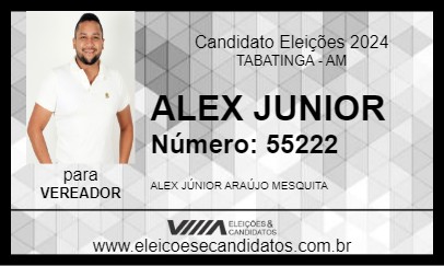 Candidato ALEX JUNIOR 2024 - TABATINGA - Eleições