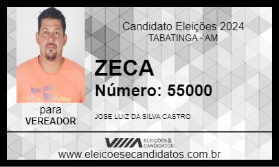 Candidato ZECA 2024 - TABATINGA - Eleições