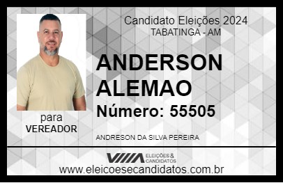 Candidato ANDERSON ALEMAO 2024 - TABATINGA - Eleições