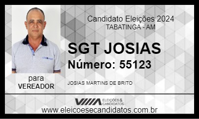 Candidato SGT JOSIAS 2024 - TABATINGA - Eleições