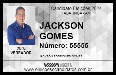 Candidato JACKSON GOMES 2024 - TABATINGA - Eleições